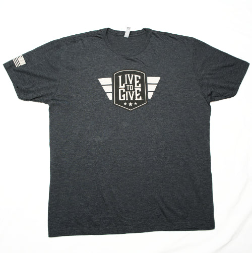 Live to Give Dark Grey Logo T-Shirt