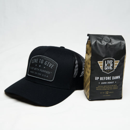 Live to Give Blackout Trucker Hat