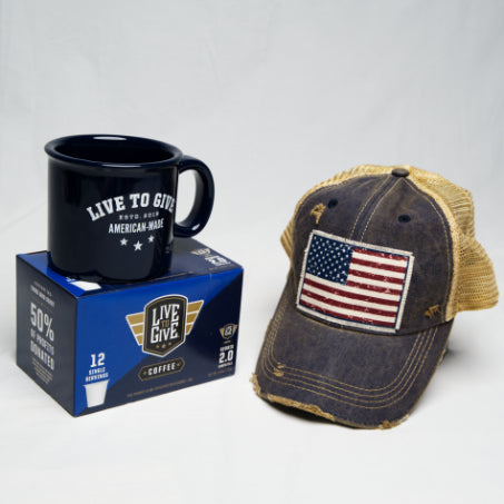 American Flag Trucker Hat - Navy Blue